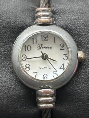 Geneva Silver Tone Wire Band Women’s Quartz Watch